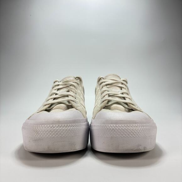 Adidas Bravada 2.0 White Canvas Low Top Platform Shoes IE2309 Women’s Size 10 - Picture 2 of 10
